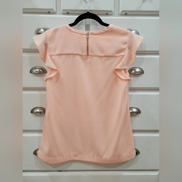 J.crew Blush Pink Ruffle Blouse - Picture 4 of 8